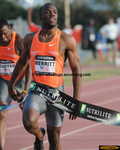 2008 Olympic 400 meter gold medalist LaShawn Merritt stepped down from his usual distance to win the 200 meters in 20.07 seconds
