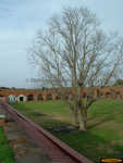 During the Civil War, Union rifled cannon fire, directed at Fort Pulaski from Tybee Island, breached the southeast angle of Fort Pulaski.